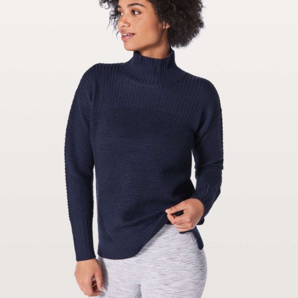 Navy Turtleneck Sweater 